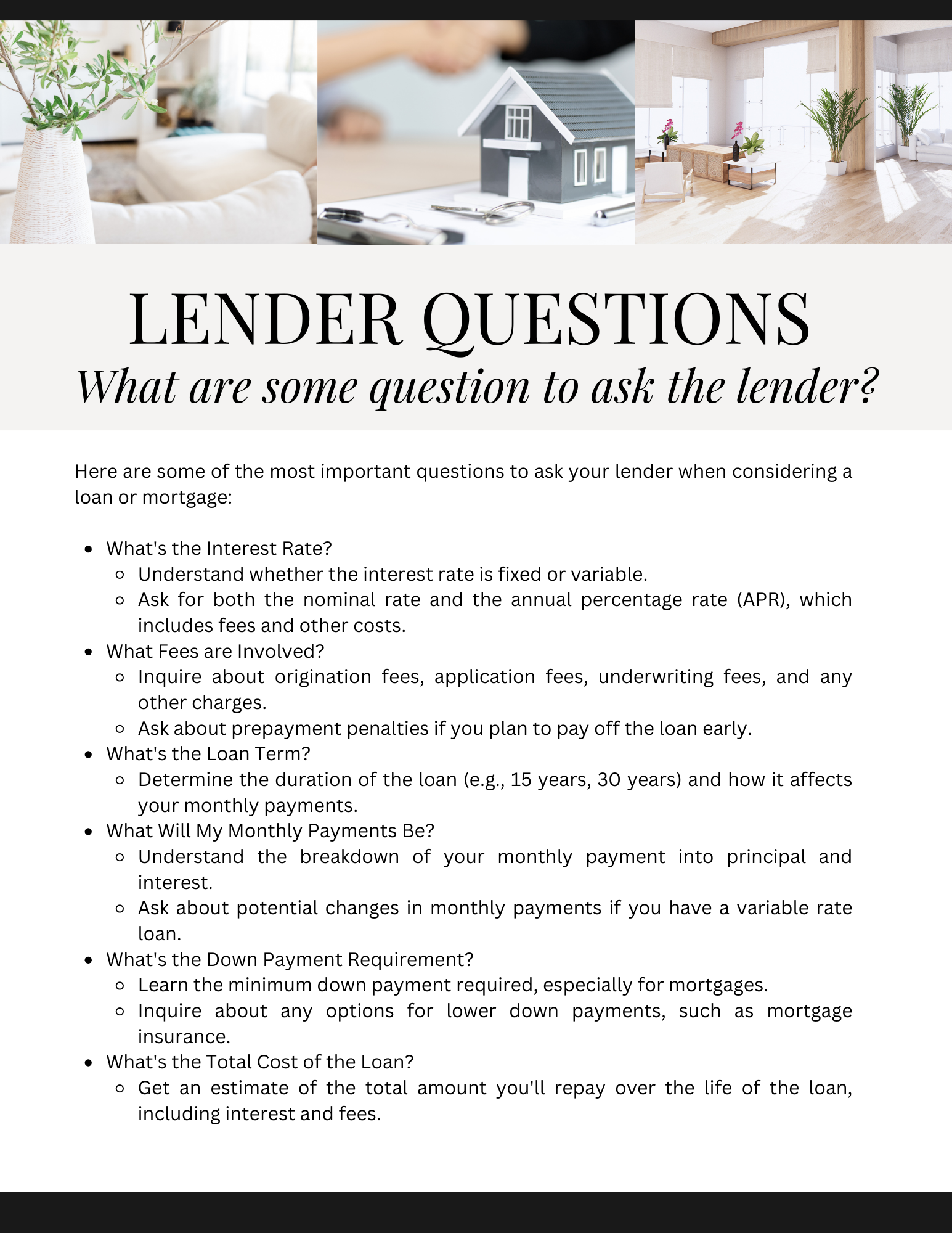 Copy of Lender Questions